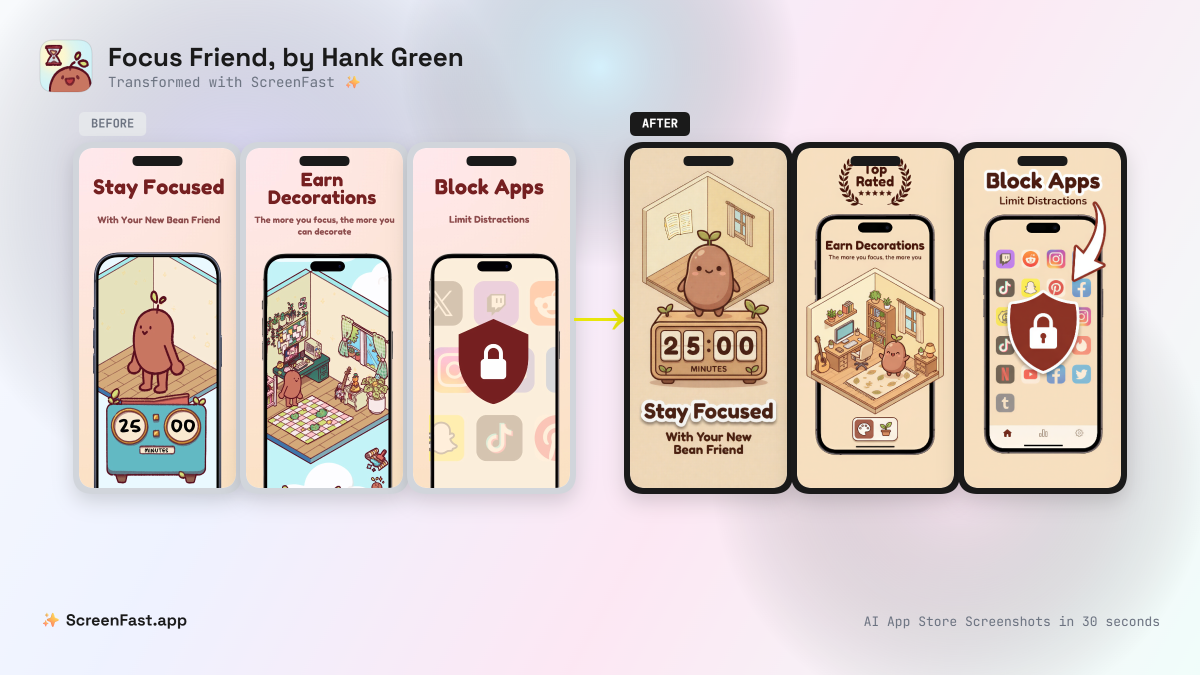 Focus Friend - Before and After