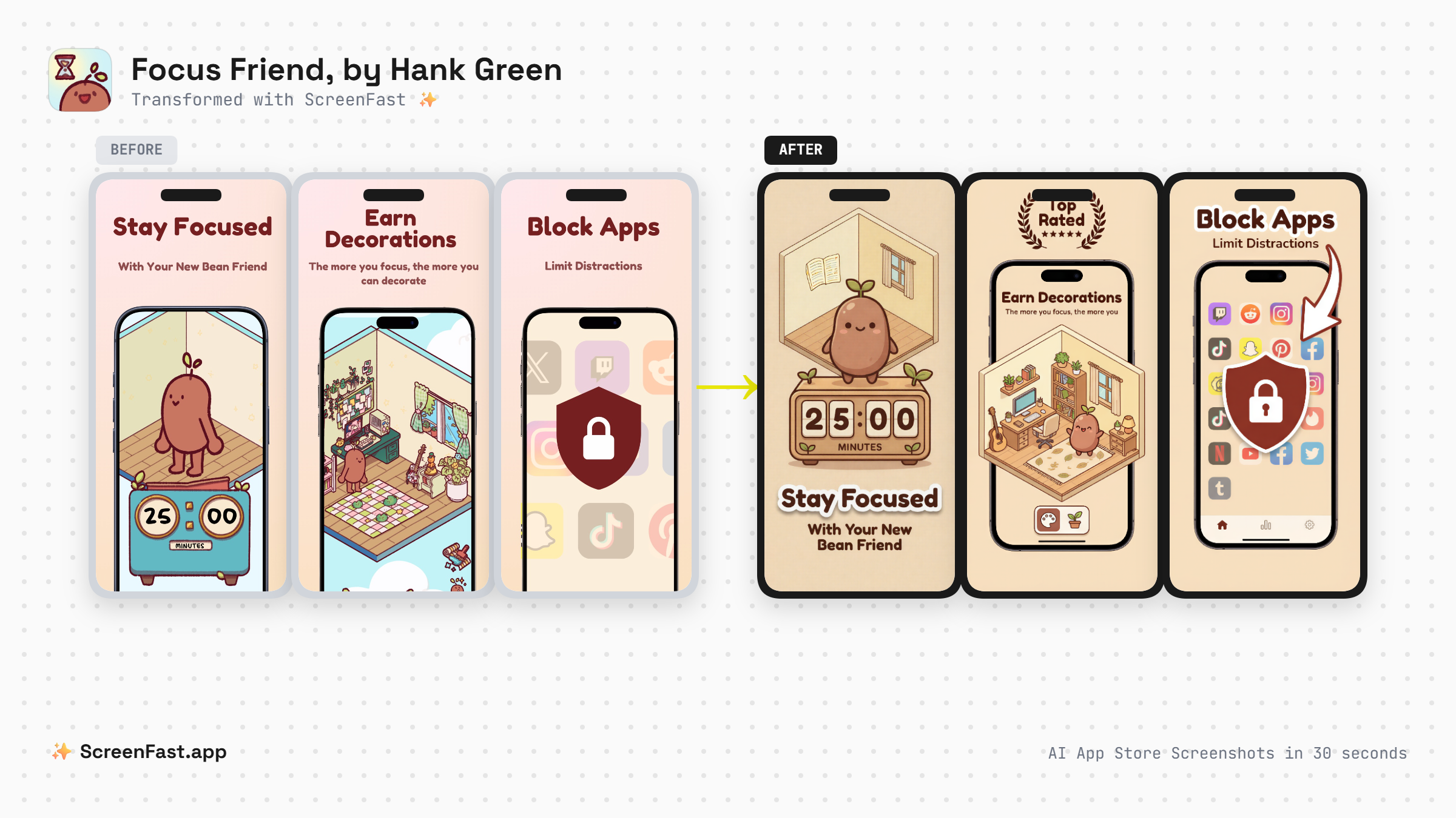 Amazing App - Before and After