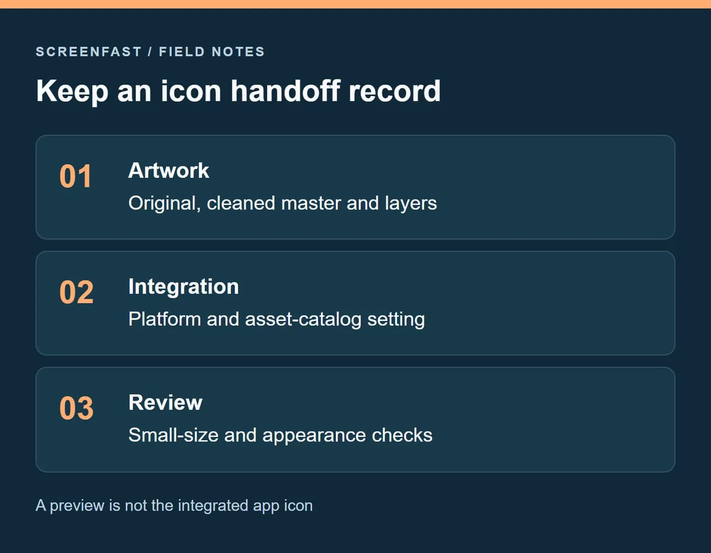 Icon handoff record for artwork, integration and appearance checks.