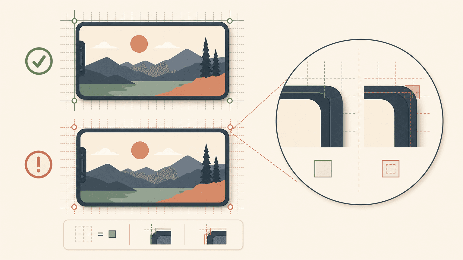 Diagram of pixel-perfect screenshot dimension validation