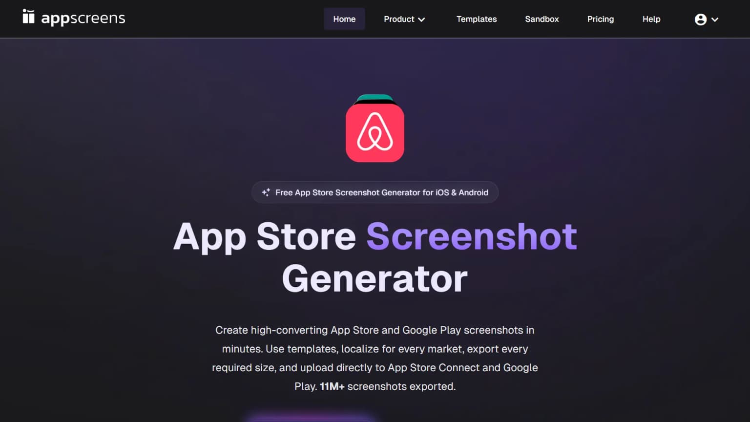 Verified AppScreens homepage captured July 24, 2026