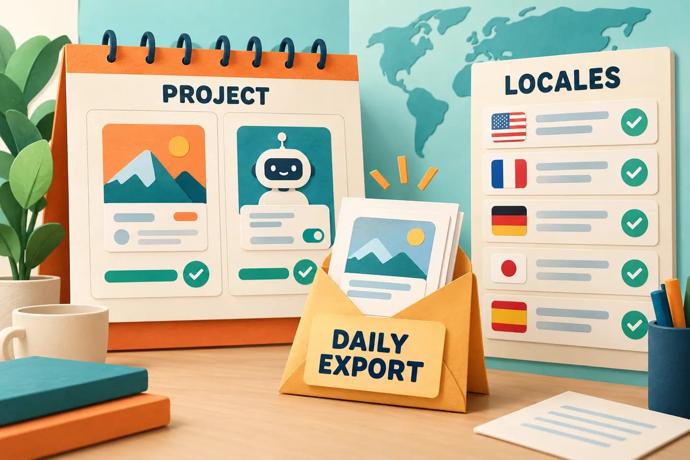Conceptual comparison separates a project's editing capacity from daily exports and locale review.