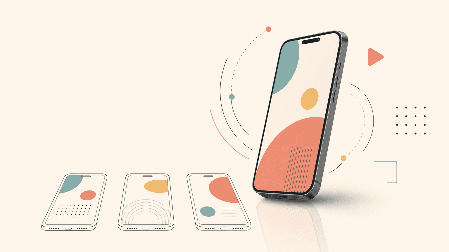 Editorial illustration of Rotato 3D device mockups