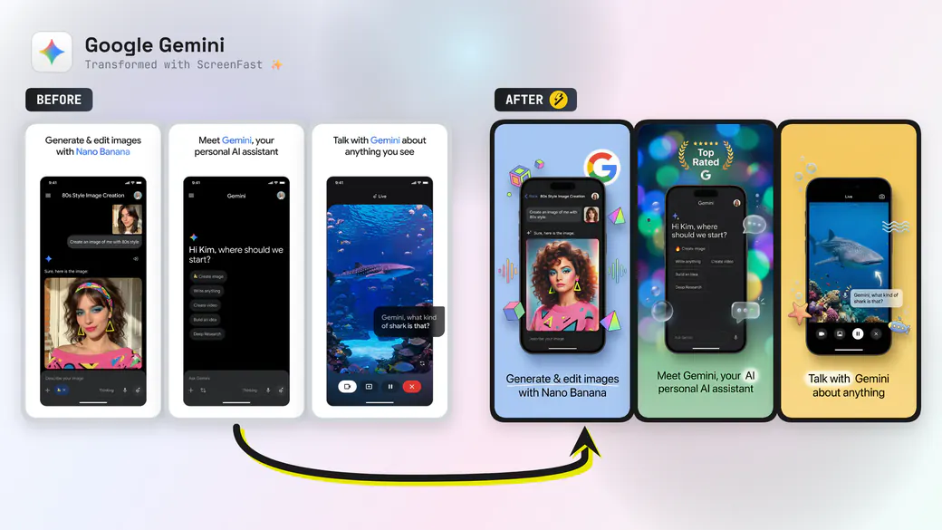 ScreenFast App Store screenshot transformation example 2