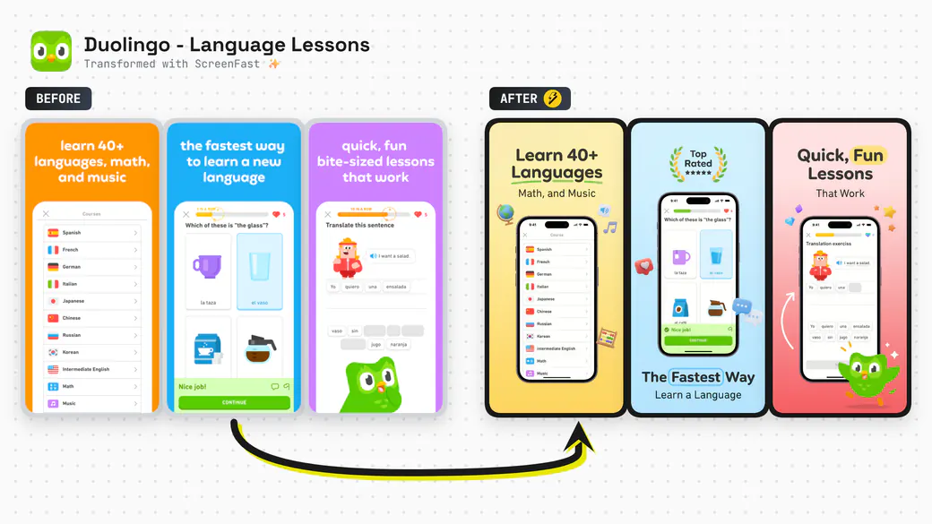 ScreenFast App Store screenshot transformation example 3